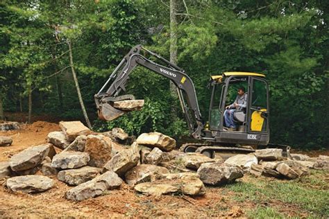 Hardscaping and Large Boulder Work with Compact Excavators